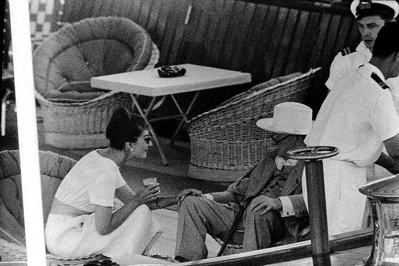 Maria Callas i Winston Churchill, lata 50.
