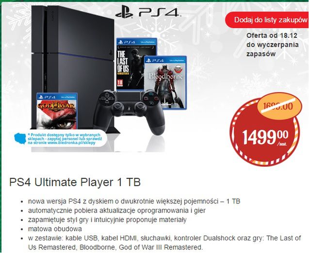 Poszedłem do Biedronki kupić PlayStation 4 w promocji. A właściwie do trzech Biedronek 2