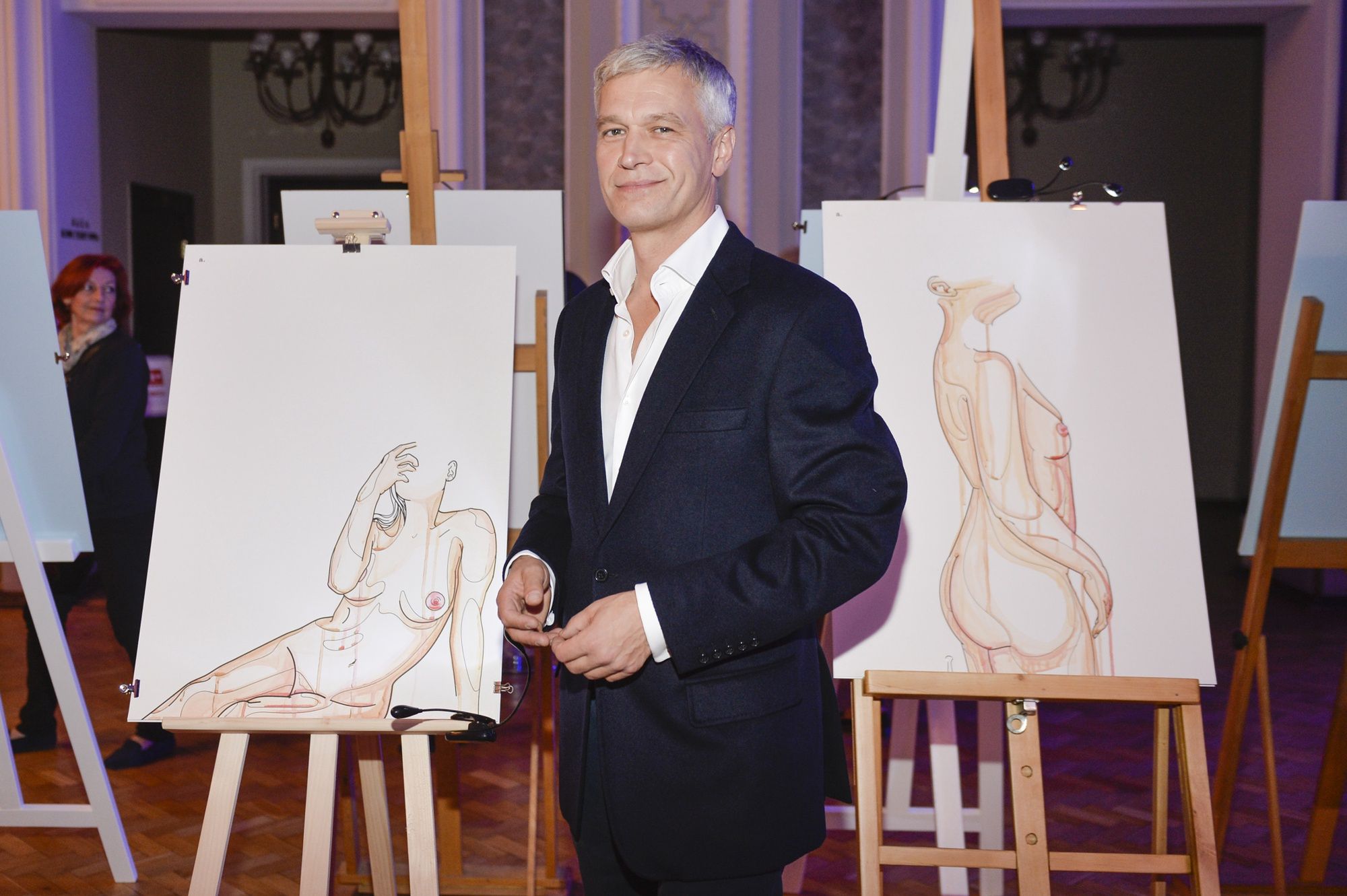 Wernisaż córki Cezarego Pazury
