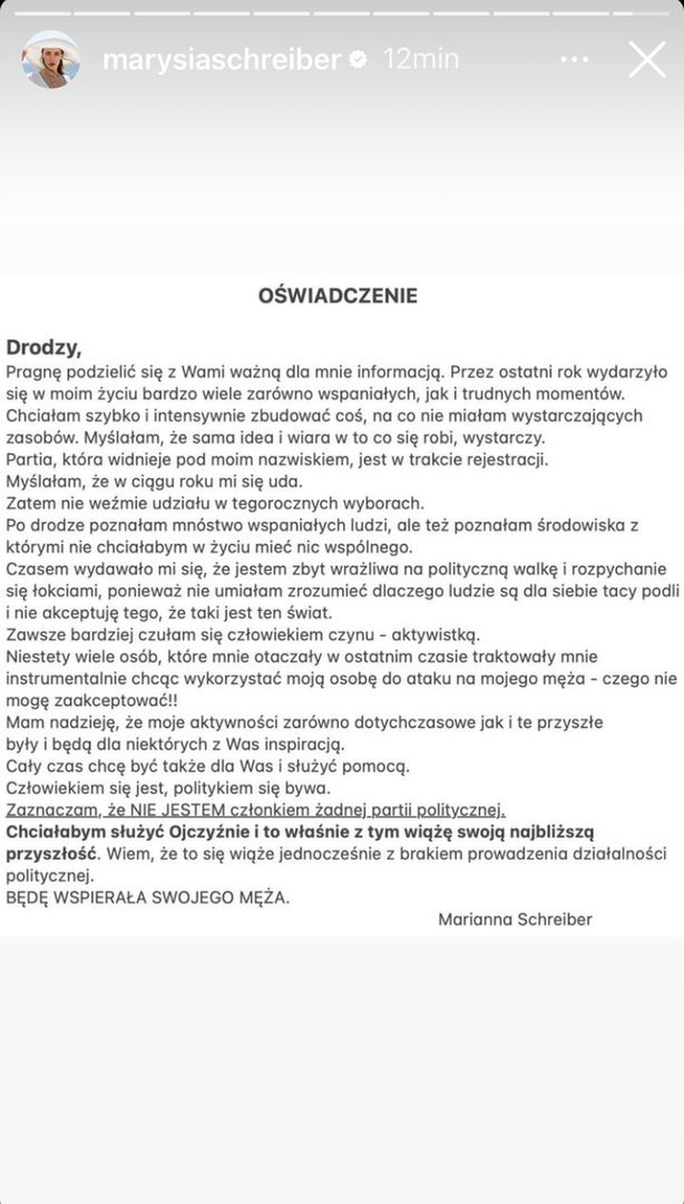 Oświadczenie 