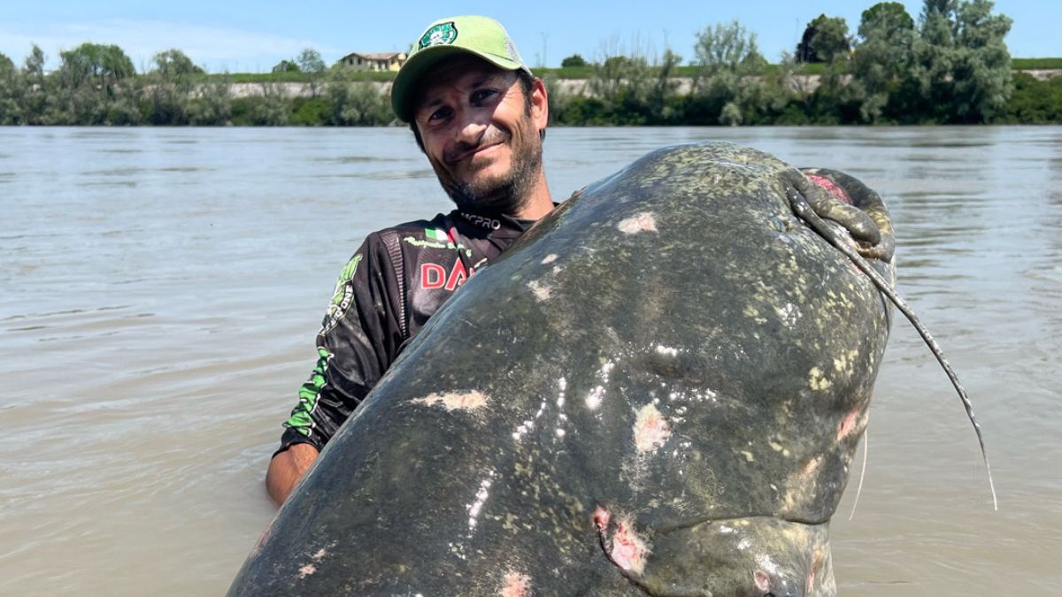 Alessandro Biancardi i złowiona ryba 