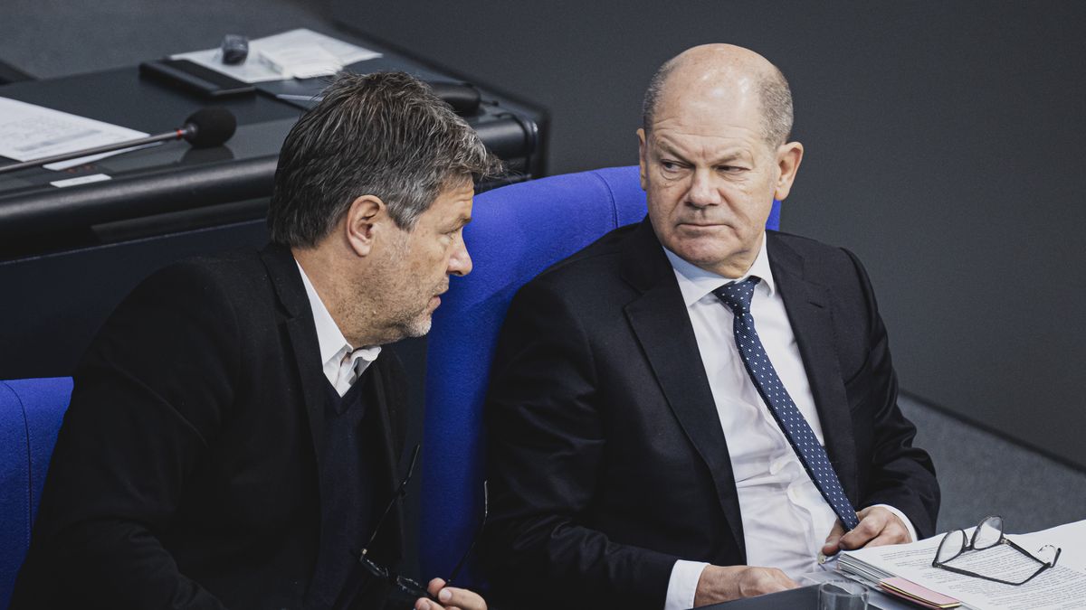 Niemiecki kanclerz Olaf Scholz i minister gospodarki Robert Habeck 