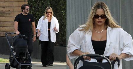 Margot Robbie w towarzystwie męża oddają się rodzicielskim uciechom, spacerując z synkiem. Fajna rodzinka?