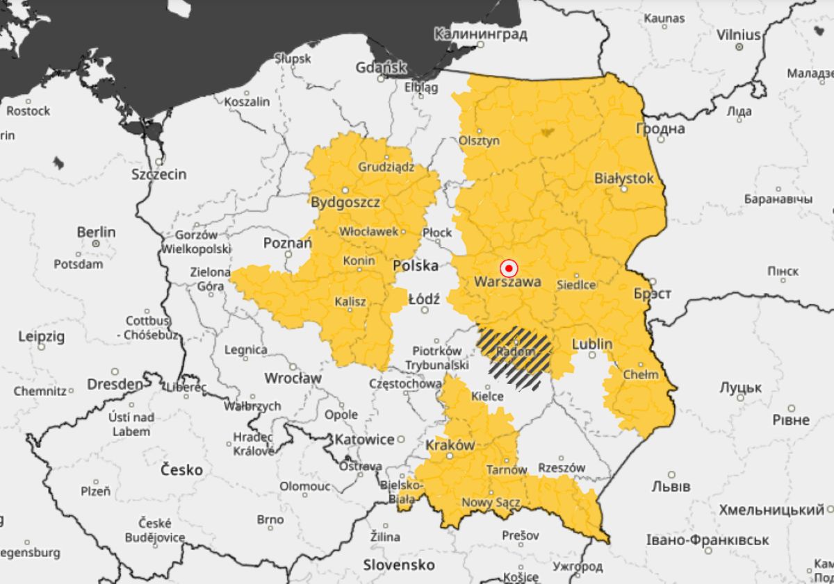 Mapa znów zrobiła się żółta. Meteorolodzy IMGW ostrzegają