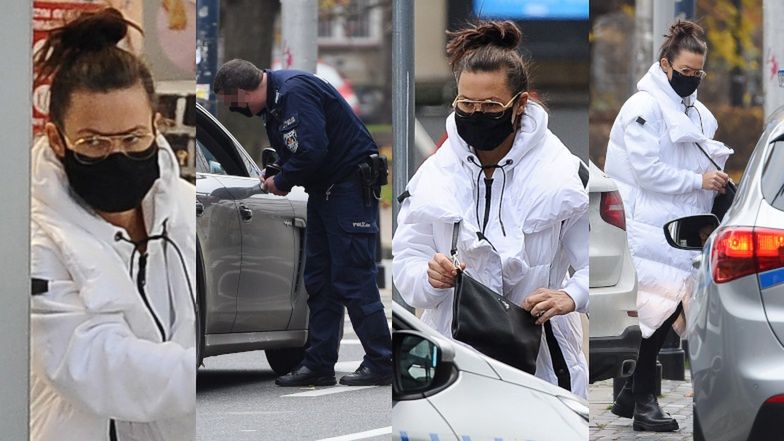 Kinga Rusin spisana przez policję za parkowanie na skrzyżowaniu