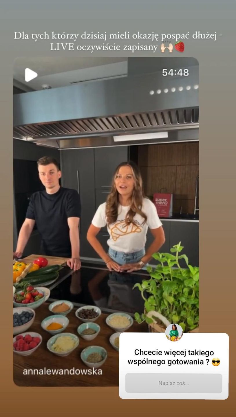 Anna Lewandowska gotuje z bratem