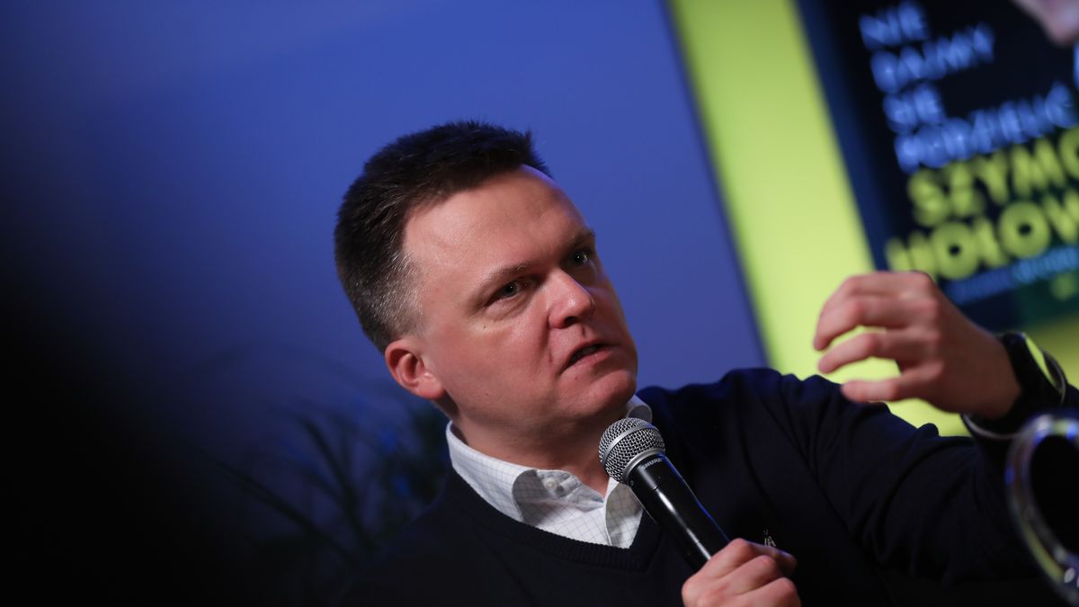 Meeting With Szymon Holownia In Krakow
In Krakow, Poland, on December 3, 2024, a meeting with the Marshal of the Sejm and presidential candidate Szymon Holownia takes place regarding the book 'Let's not let ourselves be divided' at the Lawyers' Club. (Photo by Klaudia Radecka/NurPhoto via Getty Images)
NurPhoto
poland 2025, presidential elections, polish government, audience., political meeting, political division, legal community, conversation, legal professionals, sejm, let's not let ourselves be divided, political engagement, marshal of the sejm, independent candidate, nurphoto, party, political figure, elections, lawyers' club, polish elections, public discourse, public appearance, klaudia radecka, polish politics, szymon holownia, december 3