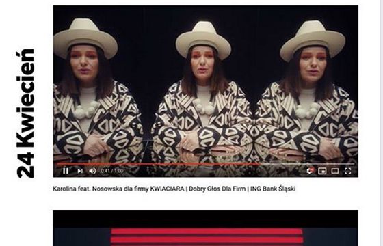 Kasia Nosowska pokazana niemal identycznie w spocie ING i teledysku "Męskie Granie". "Podobieństwo niezamierzone"