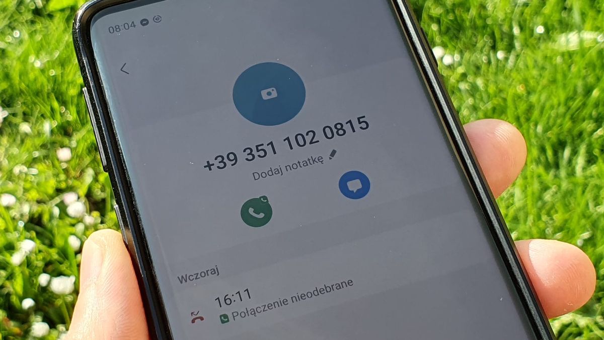 Nieodebrane połączenie z Włoch