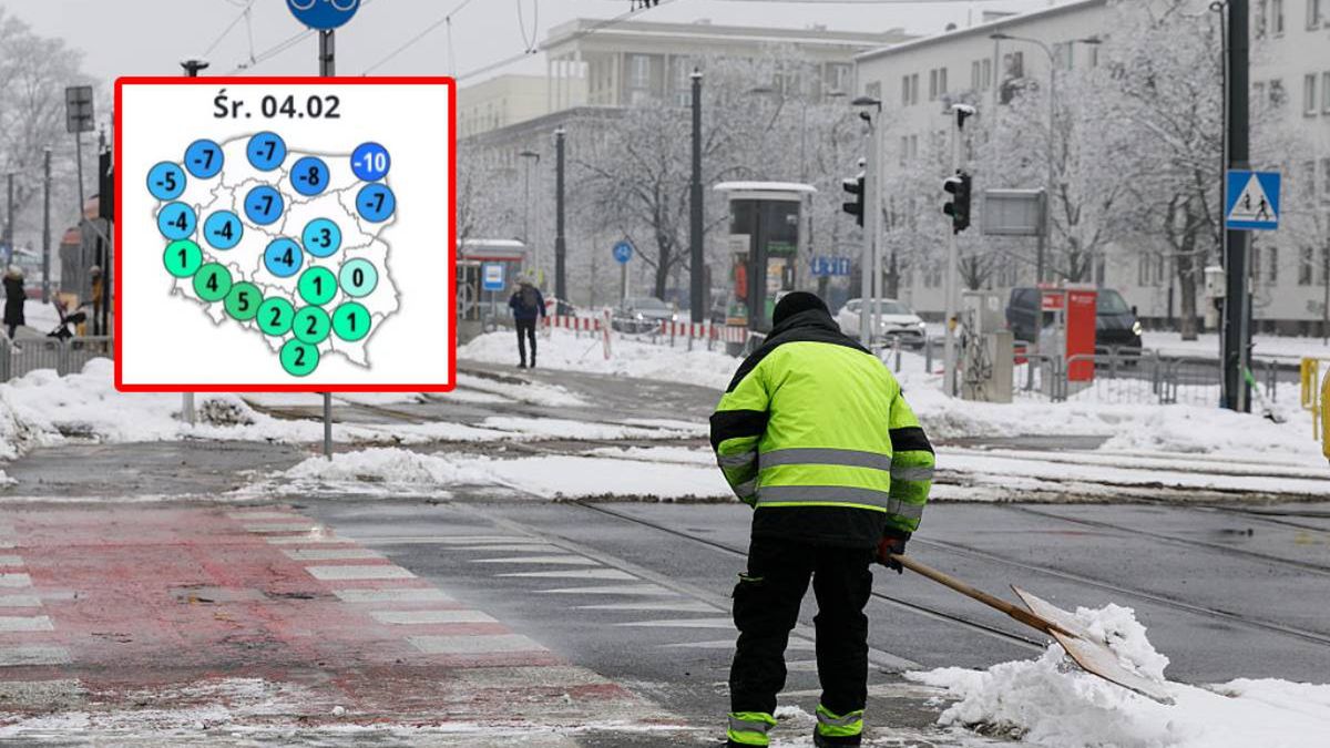 A man clears snow at a pedestrian crossing in the Praga P
WARSAW, POLAND - 2026/01/28: A man clears snow at a pedestrian crossing in the Praga P�noc district. Snowfall overnight covered the city streets in Warsaw. Pedestrians and commuters move through fresh snow as winter weather settles in the capital. (Photo by Volha Shukaila/SOPA Images/LightRocket via Getty Images)
SOPA Images
snowy, snowfall, pedestrian crossing, workers, cold weather, clear, clearing, praga p�Bnoc district, worker, wintery, daily life, cold