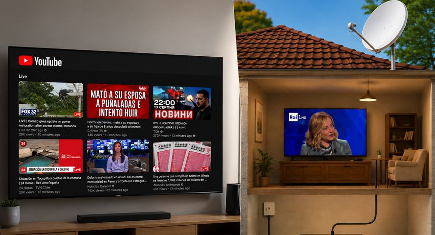 YouTube jak satelita. Wiele kanałów TV z całego świata za darmo