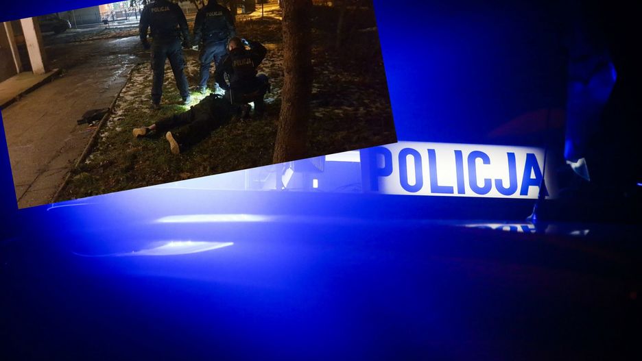 Sprawcę włamania ujęto na gorącym uczynku (zdjęcie w lewym górnym rogu) (Fot. Beata Zawrzel/REPORTER/Śląska Policja)