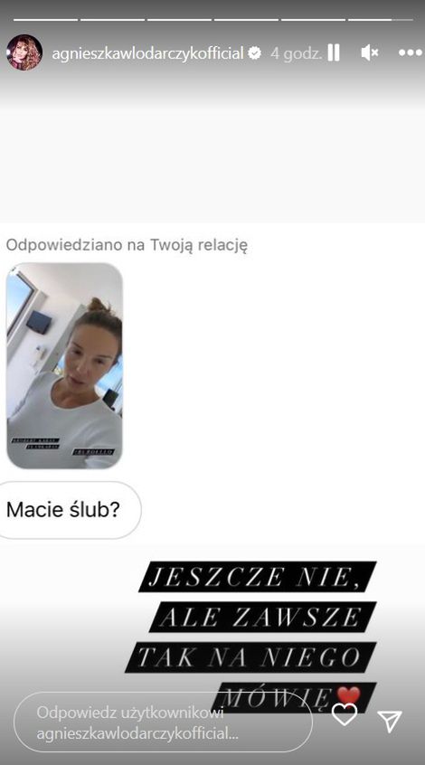 Agnieszka Włodarczyk wygadała się na temat ślubu