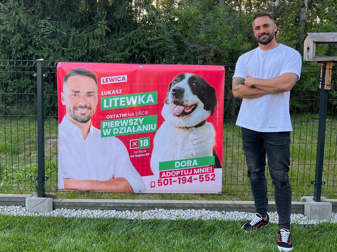 Radny Łukasz Litewka kandydując do Sejmu próbuje pomóc zwierzętom