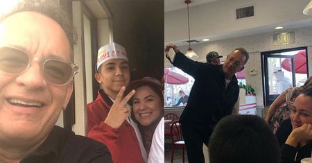 Tom Hanks postawił fanom lunch w barze z fast foodem. "Kupił obiad dla wszystkich!"