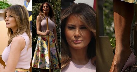 Melania Trump w 12-centymetrowych szpilkach sadzi drzewo pod Białym Domem (ZDJĘCIA)