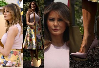 Melania Trump w 12-centymetrowych szpilkach sadzi drzewo pod Białym Domem (ZDJĘCIA)