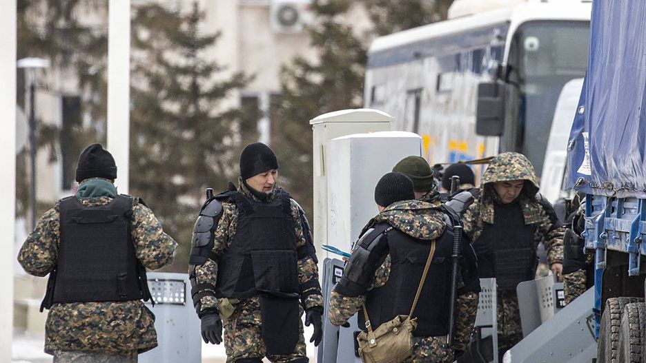 Żołnierze w Kazachstanie