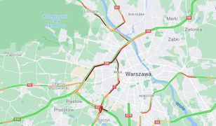 Karambol na trasie S8 w Warszawie. Powstał ogromny korek