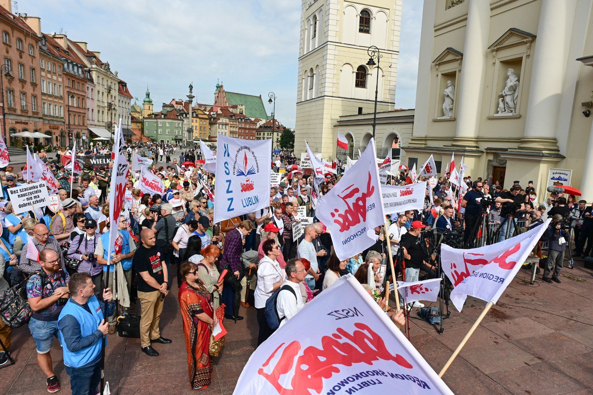 Protest nauczycieli w Warszawie