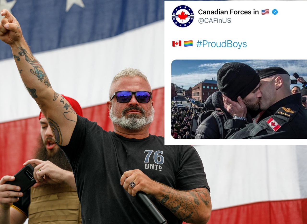 Geje przejęli nazwę prawicowej organizacji. Mistrzowski poziom trollingu - Zdjęcie ze zlotu Proud Boys i tweet kanadyjskich sił zbrojnych w Stanach Zjednoczonych