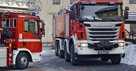 Pożar Biedronki na Pomorzu. Dym był widoczny z dużej odległości