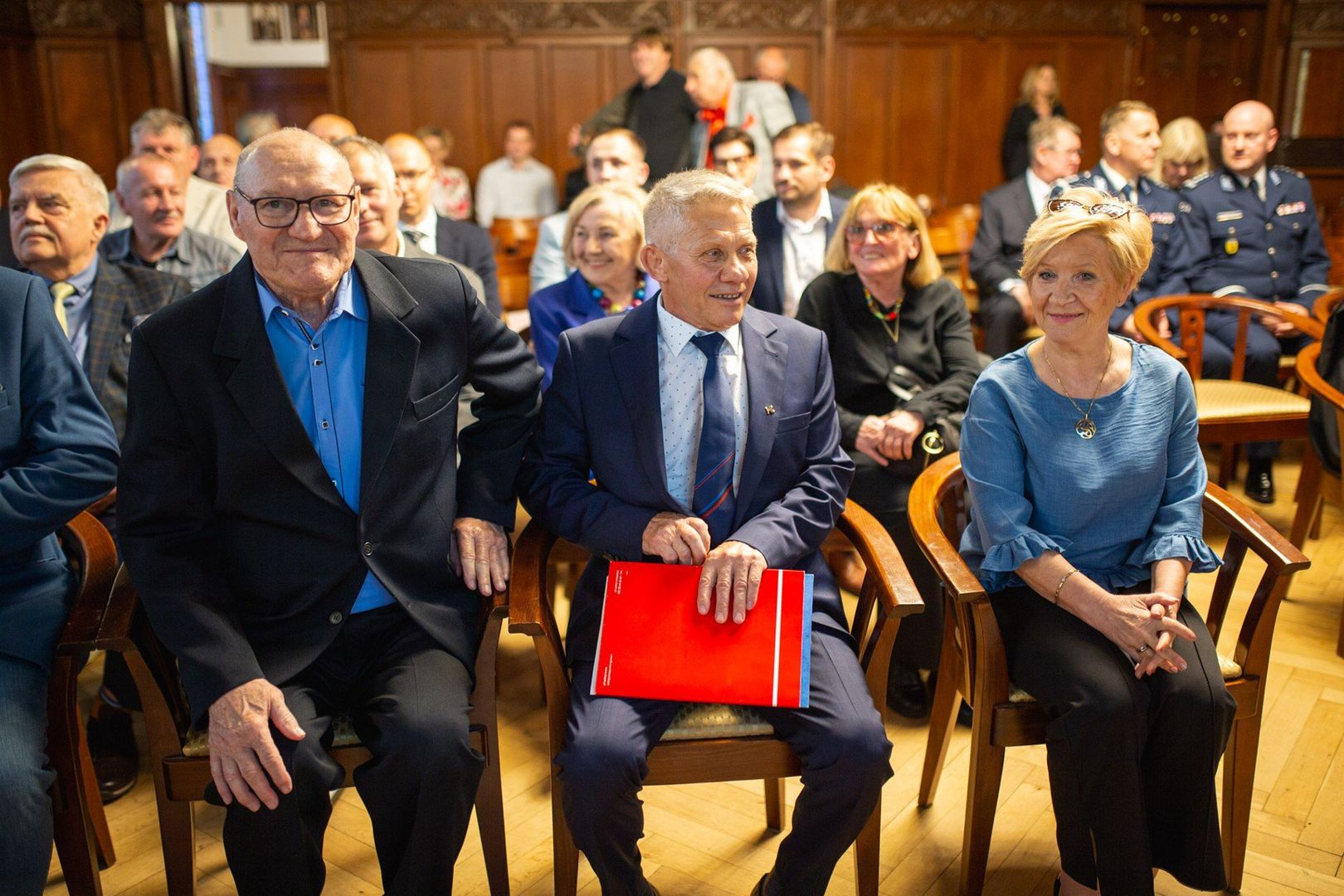 Uroczystość nadania Kazimierzowi Adachowi tytułu Honorowego Obywatela Miasta Słupska.