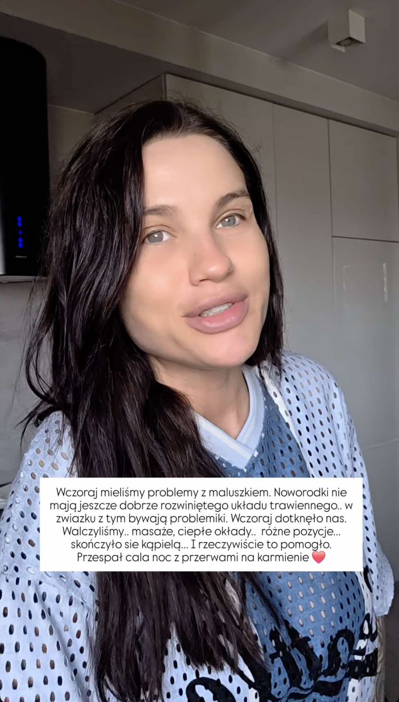 Karolina Gilon relacjonuje trudny wieczór z synkiem