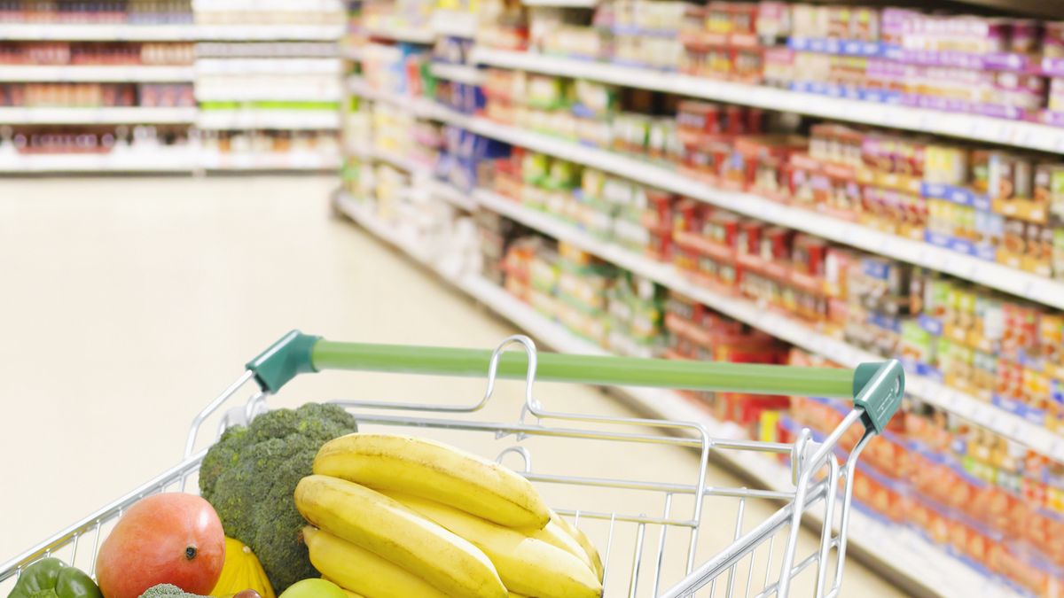 Shopping cart in grocery store full of fruits and vegetables
Daly and Newton
absence, abundance, apple, banana, bell pepper, broccoli, buying, color image, commerce, consumerism, copy space, day, domestic life, food and drink, freshness, full, grape, grocery, grocery store, healthy eating, horizontal, indoors, lifestyle, london, merchandise, no people, photography, retail, routine, shelf, shopping, shopping cart, spending, supermarket, united kingdom, variety