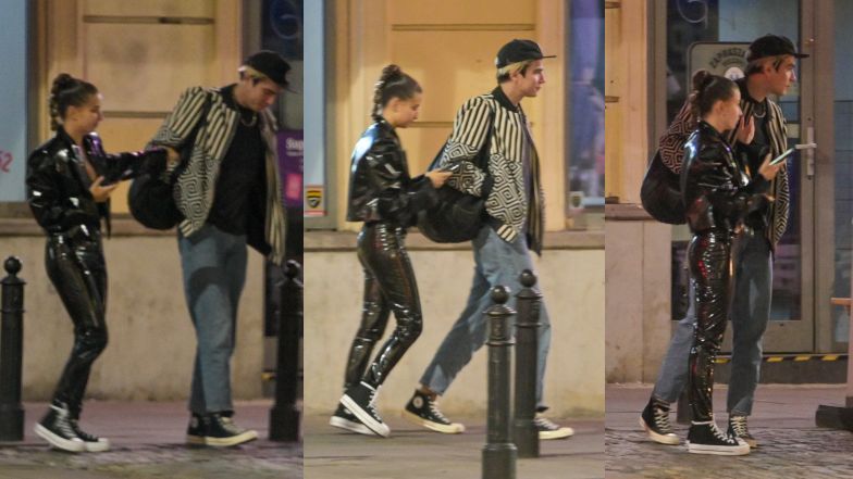 Julia Wieniawa i Nikodem Rozbicki pytają przechodniów o papierosa i całują się