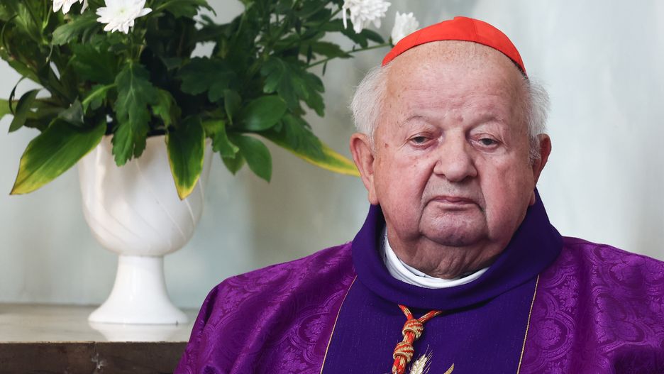Cardinal Stanislaw Dziwisz during the funeral of priest Jerzy Bryla in Krakow, Poland on October 24, 2024. (Photo by Jakub Porzycki/NurPhoto via Getty Images)
