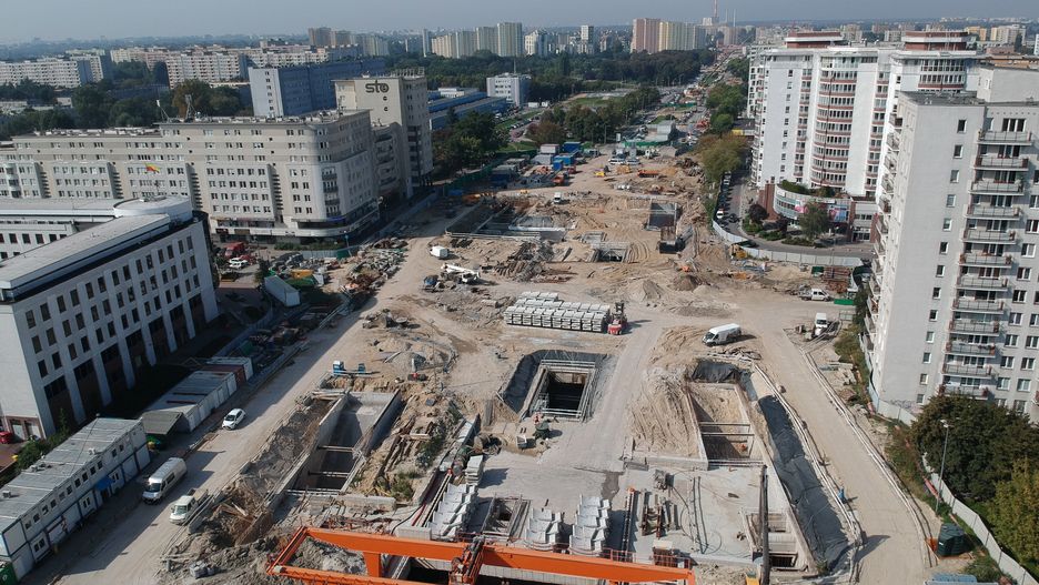 Warszawa. Budowa metra na Bródnie