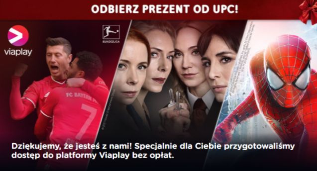Viaplay za darmo do 9 stycznia w promocji UPC