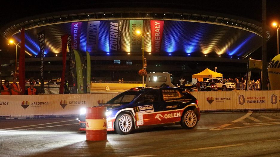 18.09.2025 r. Rajd Śląska - odcinek specjalny GZM Katowice Super Stage. W akcji Mikołaj Marczyk i Szymon Gospodarczyk.