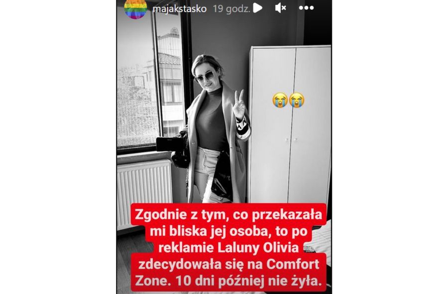 Maja Staśko na insta story przybliża śmierć kobiety