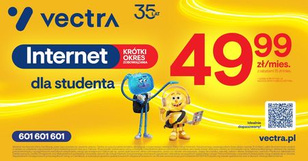 Vectra rusza z ofertą dla studentów. Internet 300 Mb/s od 35 zł