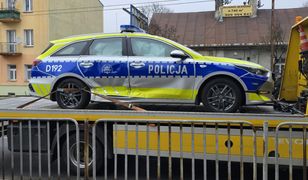 Nowy radiowóz skończył na lawecie. Nietypowe zdarzenie w Lublinie