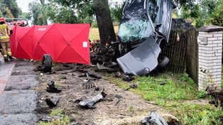 Ślęzany: Tragiczny wypadek na DW789. Nie żyje 44-letni kierowca