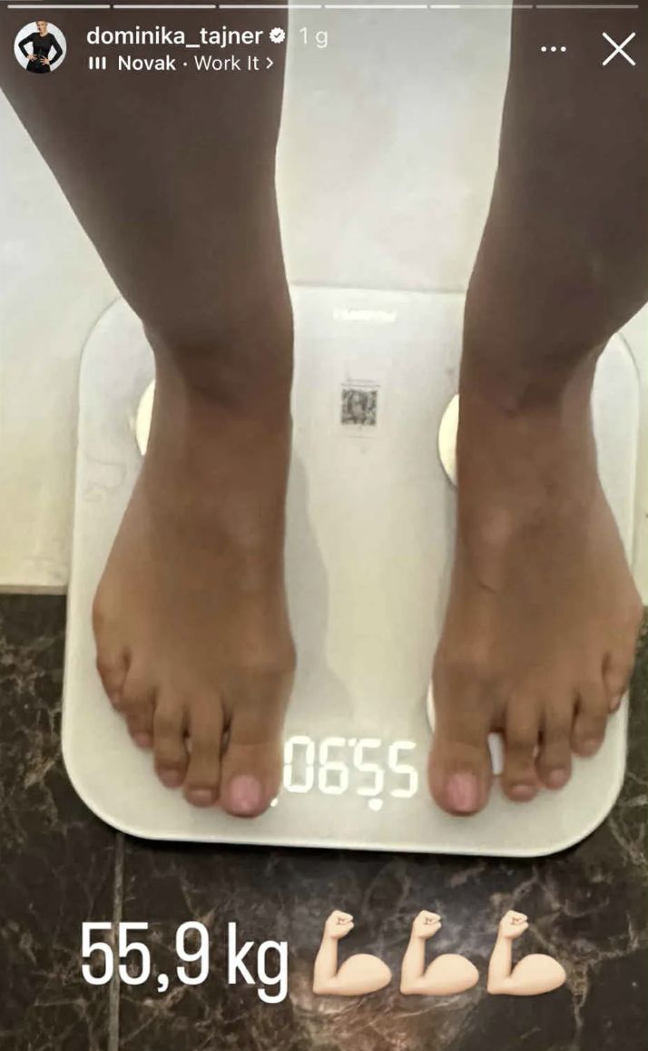 Dziś Dominika Tajner waży niespełna 56 kilogramów