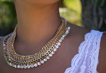 Woven Chain Collar Necklace