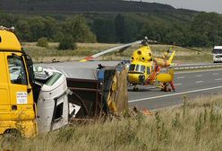 Trzy ciężarówki zderzyły się na autostradzie A-4