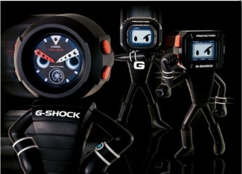 Figurki minirobotów i dziewczyny świętują 25-lecie Casio G-Shock