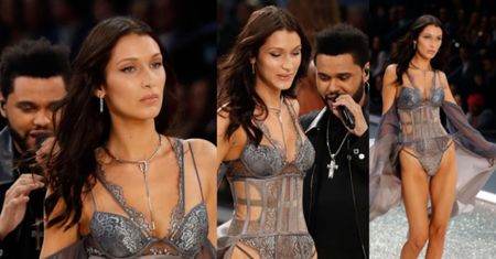 The Weeknd i Bella Hadid flirtują podczas pokazu Victoria's Secret... (ZDJĘCIA)