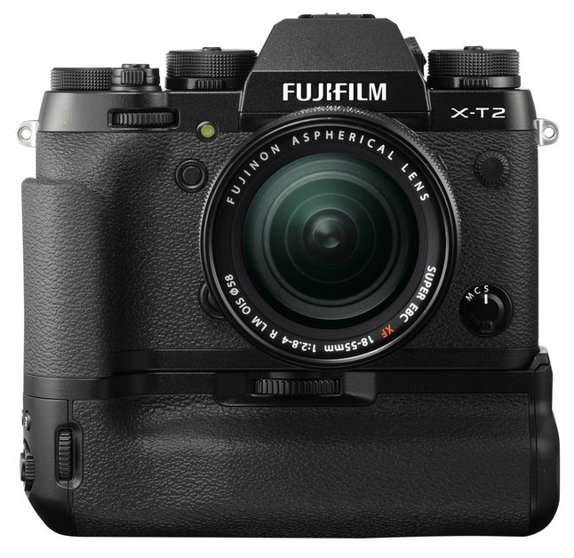 Fujifilm X-T2 z pionowym uchwytem