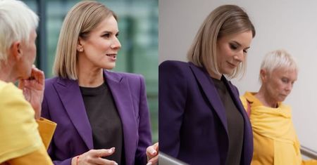 Marta Nawrocka spotkała się z Błaszczyk w klinice. Zagrała intensywnym fioletem