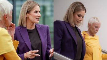 Marta Nawrocka spotkała się z Błaszczyk w klinice. Zagrała intensywnym fioletem
