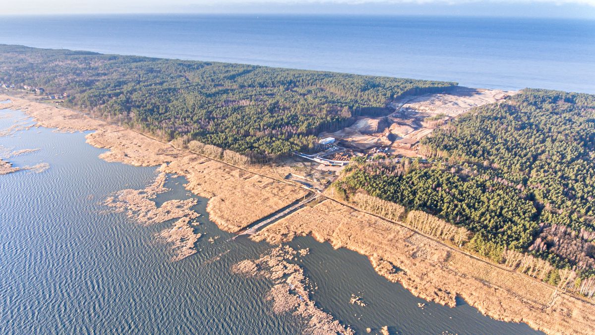 Kanał żeglugowy Nowy Świat na Mierzei Wiślanej 