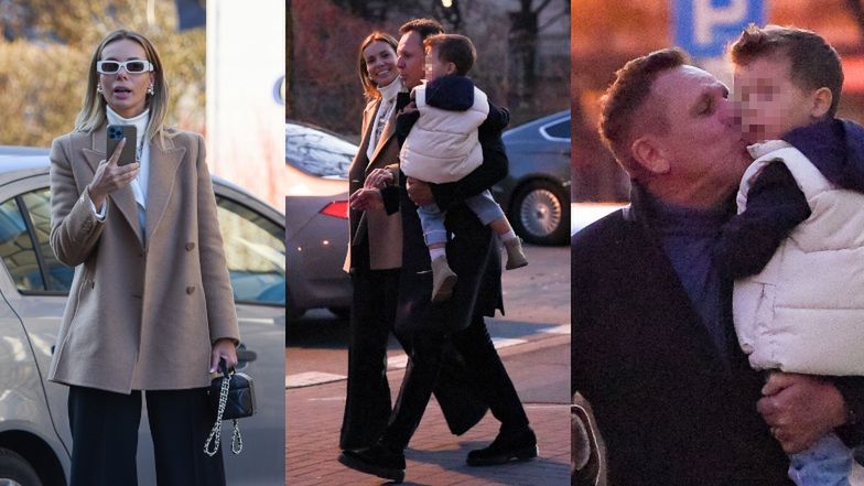 Izabela Janachowska i Krzysztof Jabłoński stołują się z synem Christopherem Alexandrem w "stołówce celebrytów"