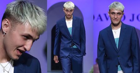 Ekspresyjny Anwar Hadid pozdrawia z australijskiego wybiegu
