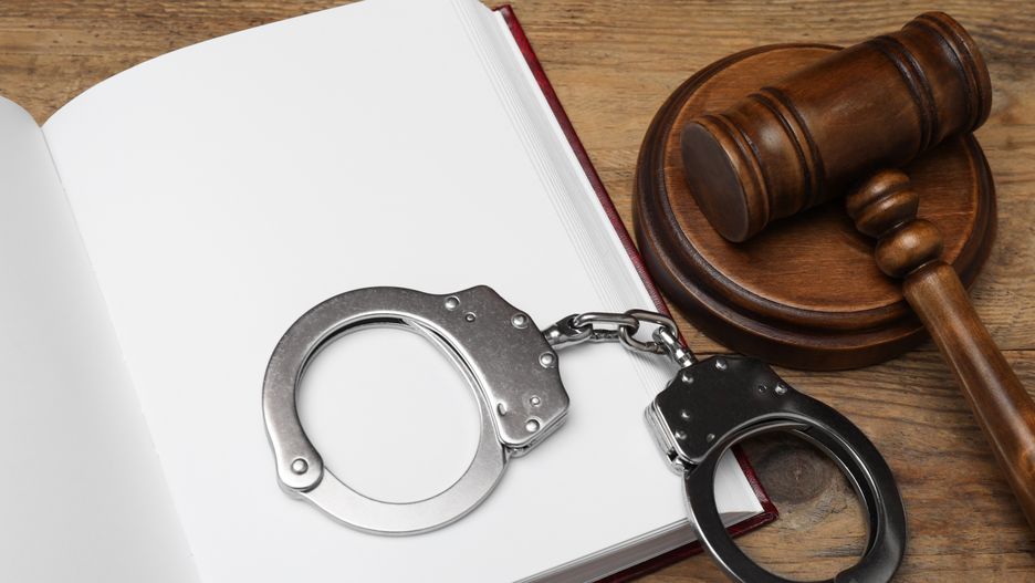 Book, judge's gavel and handcuffs on wooden table
africaimages.com (Olga Yastremsk
arrest, arrestant, background, block, book, charge, closeup, concept, control, conviction, court, crime, criminal, danger, detective, evidence, fraud, gangster, gavel, guilty, handcuffs, illegal, inmate, issues, judge, judgement, judgment, juridical, justice, law, lawyer, legal, legislation, metal, nobody, object, prison, prisoner, punishment, sound, suspect, table, tribunal, verdict, violence, wooden, arrest, arrestant, background, block, book, charge, closeup, concept, control, conviction, court, crime, criminal, danger, detective, evidence, fraud, gangster, gavel, guilty, handcuffs, illegal, inmate, issues, judge, judgement, judgment, juridical, justice, law, lawyer, legal, legislation, metal, nobody, object, prison, prisoner, punishment, sound, suspect, table, tribunal, verdict, violence, wooden